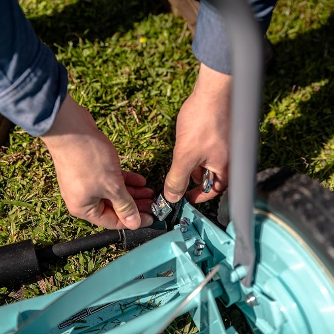 American Lawn Mower Company 1304-14GC 14-Inch 5-Blade Push Reel Lawn Mower with Grass Catcher, Mint