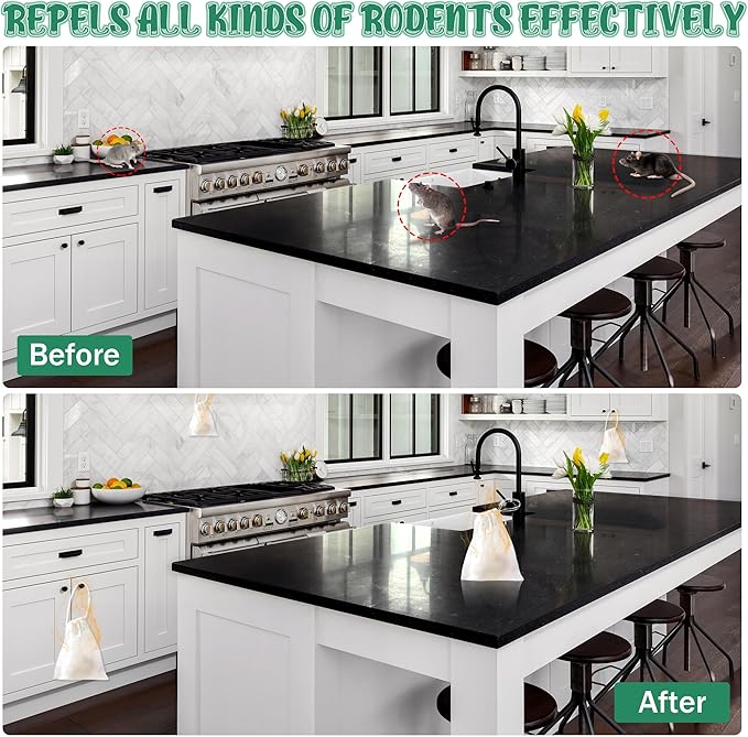 Natural Rodent & Wasp Repellent Balls – 36 Pack, Infused with Peppermint & Citronella Oil – Indoor & Outdoor Use – Long-Lasting Barrier for Home, Garage, RV, Garden