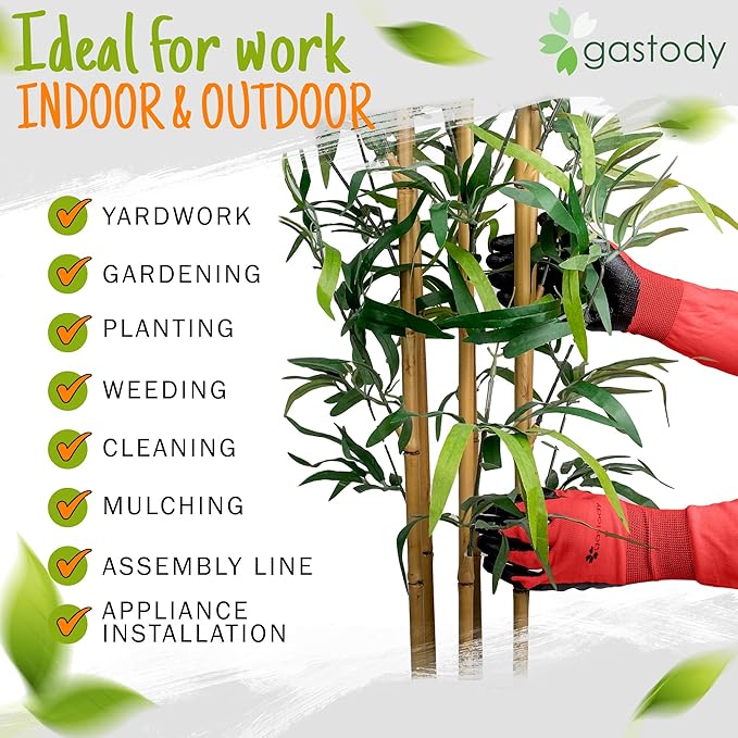 Gastody™ Long Sleeve Gardening Gloves Women and Men - Long Cuff Garden Gloves, Multipurpose Heavy Duty Outdoor and Indoor