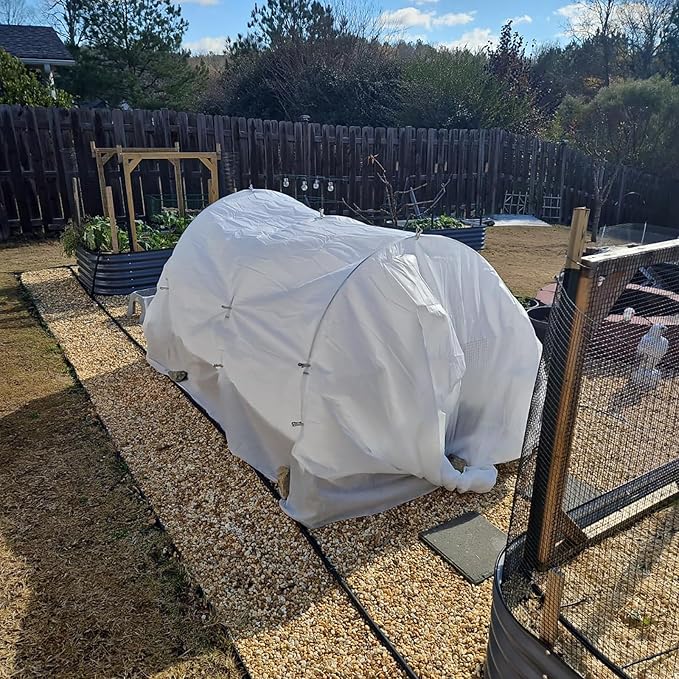 Garden Hoops Grow Tunnel, 6 Sets of 7FT Greenhouse Hoops for Raised Beds, Rust-Proof Fiberglass Frame for Garden Netting, Small Greenhouse Kit, Shade Cloth, Plant Row Covers, 30pcs