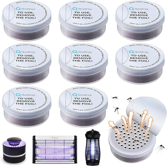 Qualirey 8 Pack Mosquito Attractant Refill for Bug Zappers, 60-Day Lasting Lure for Mosquito Traps, High Catch Rate Fly Insect Bait, Compatible with DynaTrap and Most Indoor/Outdoor Traps