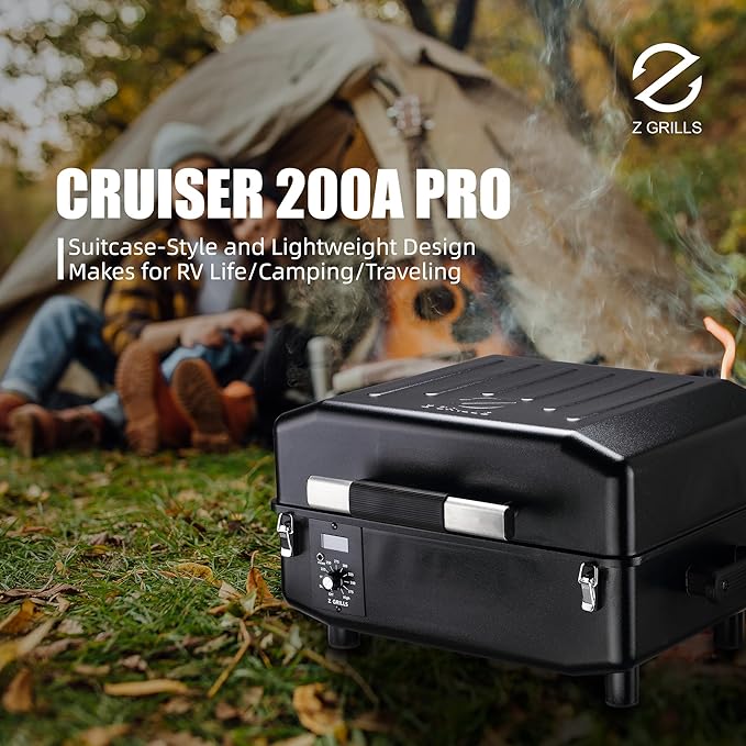Z GRILLS Portable Pellet Grill Table Top BBQ Smoker with Digital Control, ZPG-200A