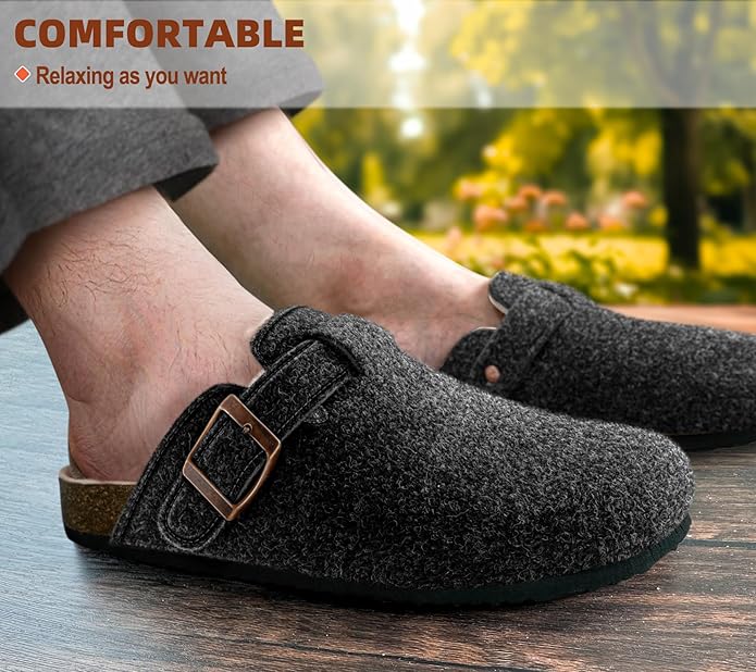 BULLIANT Comfort Clogs Slippers Sandals Nurse Work Shoes Unisex for Men Women with Cushioned Cork-Footbed