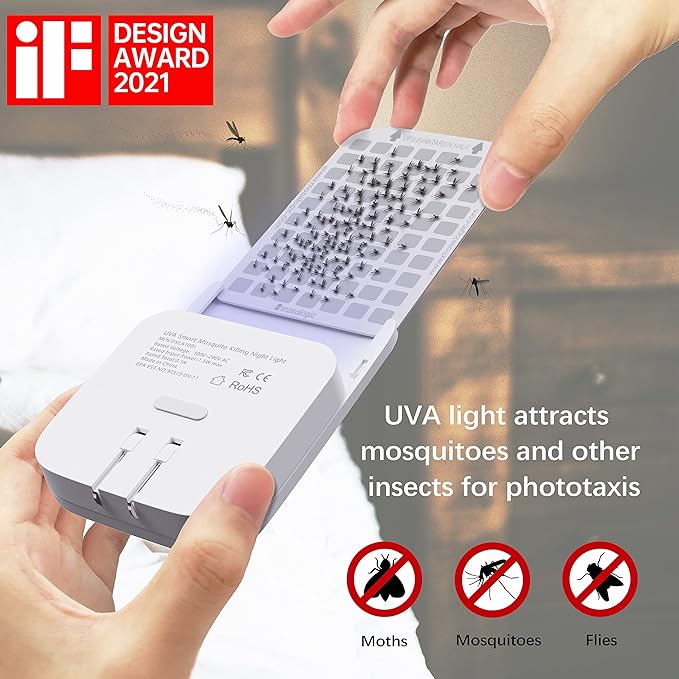 Mosalogic Sticky Card Plug Refill Replacement Glue Cards for Flying Insect Trap Indoor-15pack (No Device)