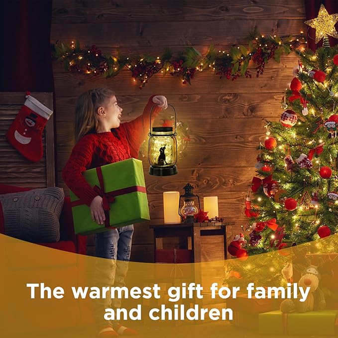 Dog Solar Lanterns Dog Lover Gifts for Women Men Dog Lovers Gifts Hanging Dog Lanterns with Stake for Yard Lawn Garden Decor Waterproof Dog Lights Torches