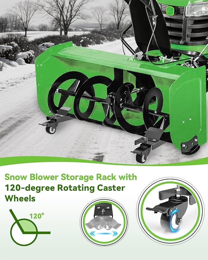 Snow Blower Storage Dollies Replacement Accessories Compatible for 44", 47", 54" Snow Blowers, Snow Blowers Storage Rack with Caster Wheels to Reduce Weight