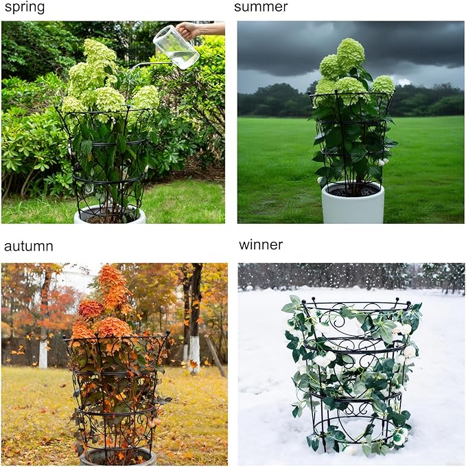 Large Obelisk Trellis Peony Cage 24.6x17 Inches - Premium Metal Plant Support for Outdoor Gardens, Easy Assembly, Sturdy Design, Perfect for Climbing Plants