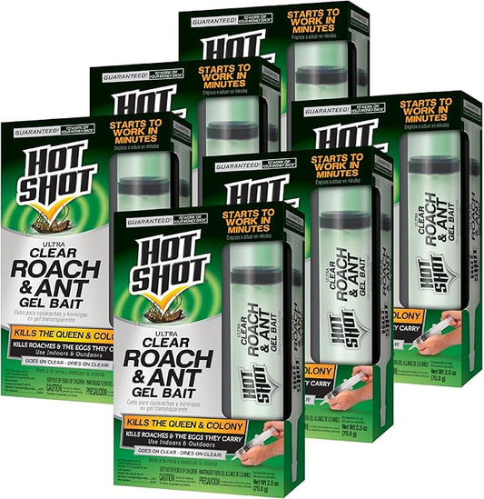 Hot Shot Ultra Clear Roach & Ant Gel Bait, 1-Count, 6-Pack, Plain