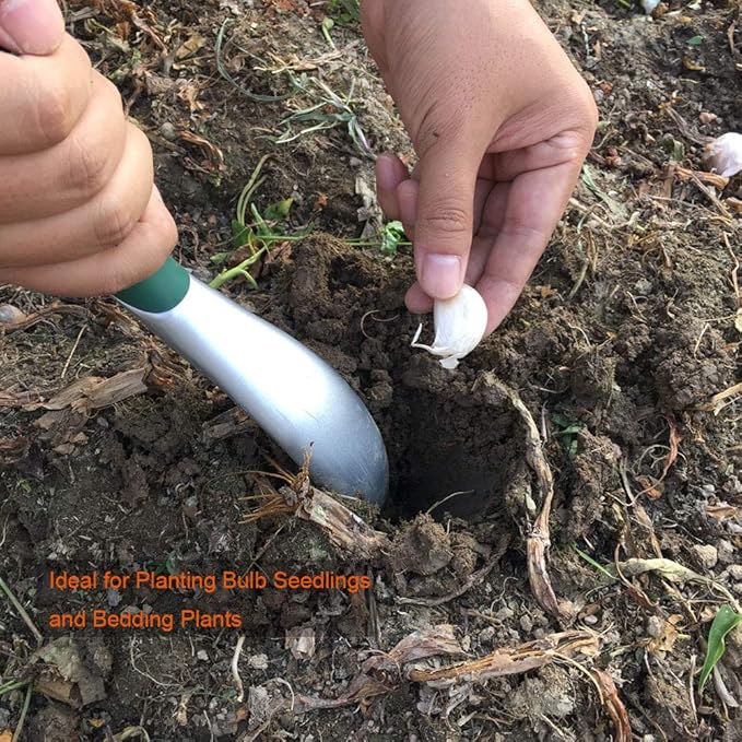 One-Piece Aluminum Gardening Weed Tools, Hand Garden Weeder Tool, Ergonomic Handle Best Weeding Tool, Weed Pull Tool with Serrated Edge, Grass Removal Tool