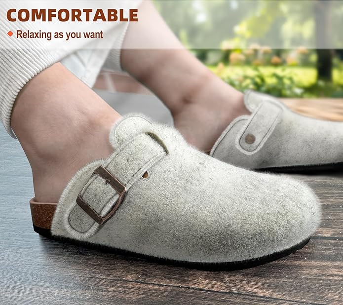 BULLIANT Comfort Clogs Slippers Sandals Nurse Work Shoes Unisex for Men Women with Cushioned Cork-Footbed