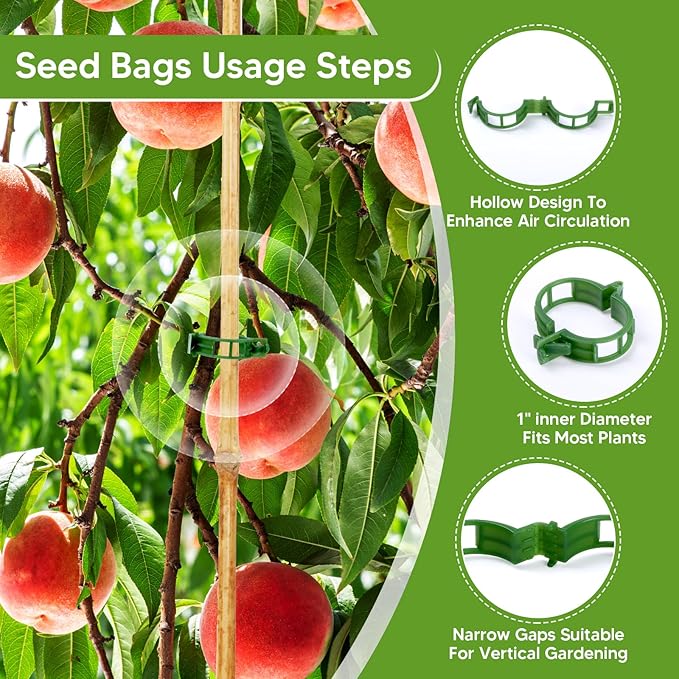 Seed Organizer Storage Box with 4 Compartments Lockable Sealed Metal Seed Container Kit Includes 50 Seed Bags 100 Plant Tags 50 Clips and Marker