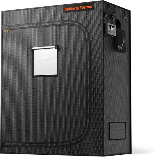 Spider Farmer 4x2 Grow Tent Pro-Grade, 48"x24"x60", with Observation Window and Floor Tray, 1680D Thicken Mylar Canvas, 4x2x5 for Indoor Hydroponic Growing for SF2000, SE4500, G4500