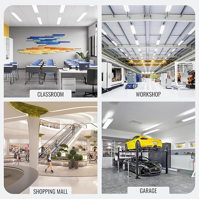 LEDMyplace 4FT LED T8 Ballast Bypass Type A+B Light Tube, 22W, 2860lm, Single/Double End Powered, ETL Listed, Replacement, T8 Bulbs 4 Foot 5000K, Clear, 3000K-6500K Selectable Lighting, 4 Pack