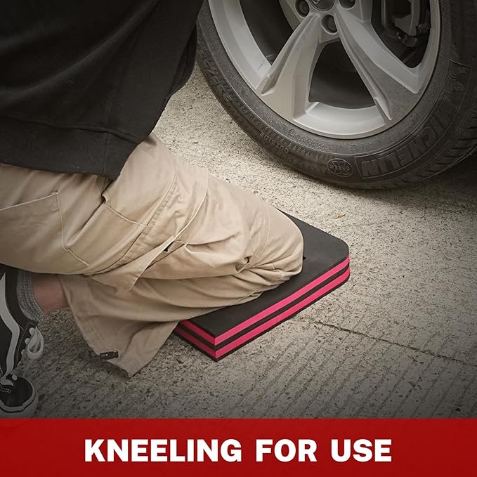 TOMMARS 0.9" Foldable Thick Kneeling Pad, 2 Fold Comfortable Foam Knee Pads Cushion Mat for Gardening, Yardwork, Workshop Repairing