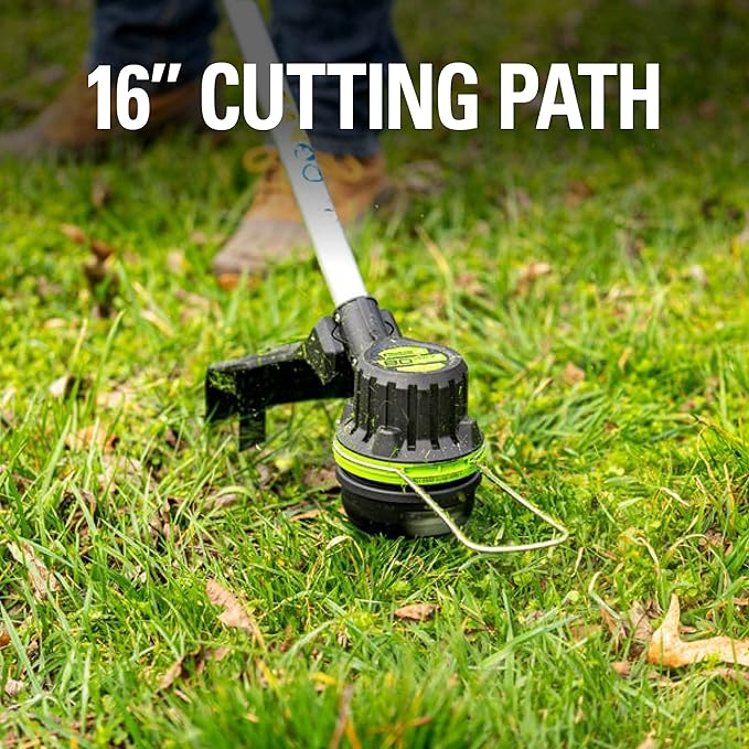 Greenworks 80V 16 inch Brushless String Trimmer, 2.0Ah Battery & Rapid Charger Included, ST80L210