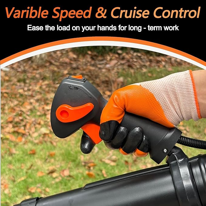 PROYAMA 72CC Gas Backpack Leaf Blower, 2-Cycle 880CFM 275MPH Gas Powered Engine, 2 in 1 Nozzle Low Vibration and Ergonomic Design with Cruise Control for Outdoor GardenYard Cleaning and Snow Removal