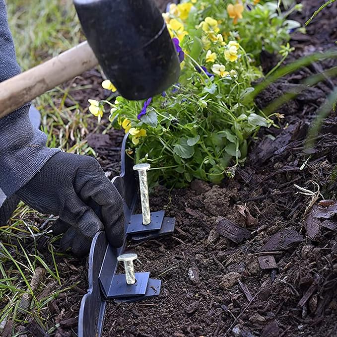 12-inch Artificial Turf Stakes Solid Galvanized Metal Spiral Landscape Edging Spikes for Outdoor, Heavy-Duty Rust Resistant Security Anchoring Spikes (52)