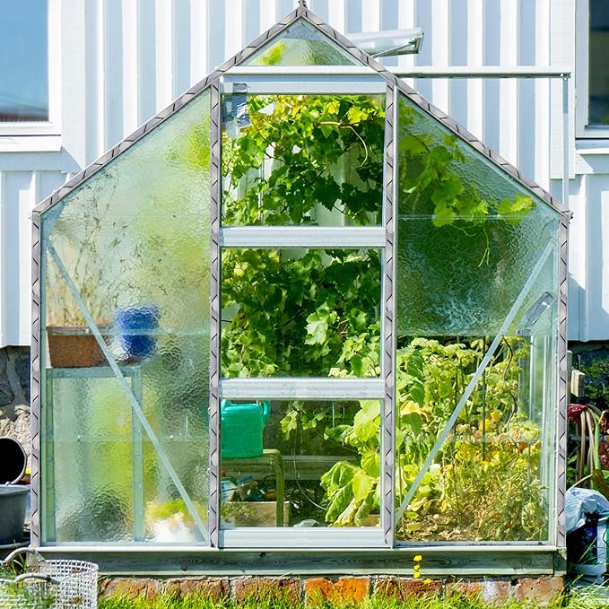 6.6 FT Set of 10 Greenhouse Spring Wire and Lock Channel Kit, PVC-Coated Wires and Aluminum Lock Channels for Greenhouse Plastic Film,Shade Cloth