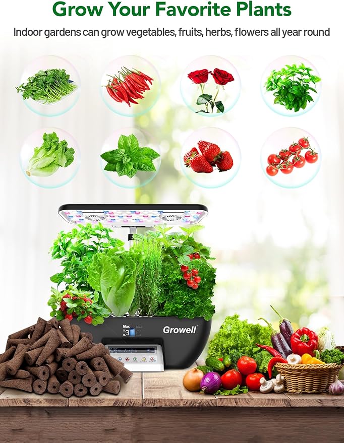 Growell Grow Sponges 120 Pack, Seed Pods Replacement Compatible with Aerogarden and Others, Hydroponic Sponges for Indoor Growing Systems