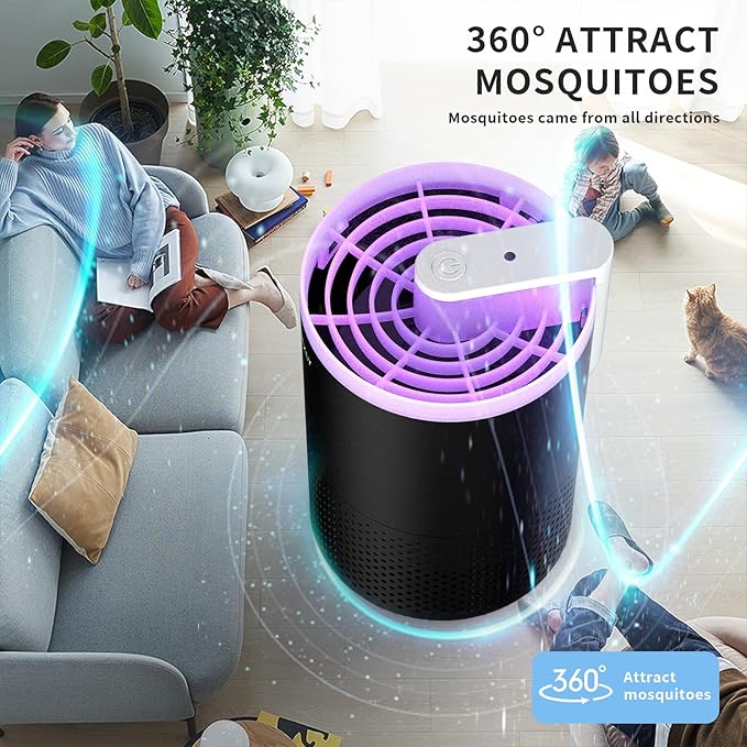 NEXLY MK029 Bug Zapper Trap Indoor Mosquito Zapper Mosquito Killer Fly Traps Flying Insects Zappers Indoor Home UVA Zapper for Bedroom, Livingroom,Studyroom