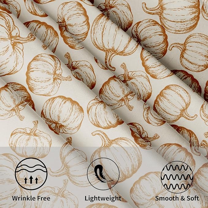 Giwawa Fall Round Tablecloth 60 Inch,Farmhouse Pumpkins Rustic Autumn Reusable Washable Polyester Table Cover for Party Picnic Dinner Indoor Outdoor Use and Seasonal Holiday Decor