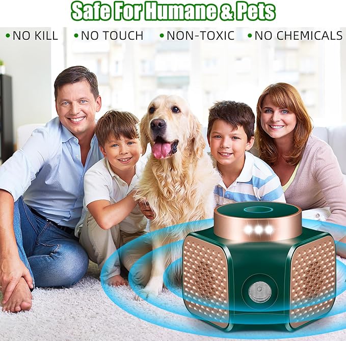 2 Pack Ultrasonic Rodent Repeller Plug-in, Electronic Mouse Repellent Devices for Mice Rat Squirrel Bat Roach Spider Ant Bug, Indoor Pest Rodent Control for Home, Kitchen, Garage, Attic