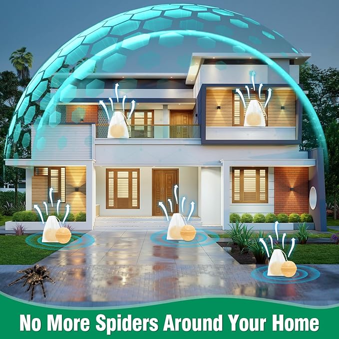 Spider Repellent for Indoor, 36 PCS Natural Spider Deterrent Peppermint Oil Spiders Roach Ant Away, Pest Spider Repellent Solution for House Garage Patio Attic Lawn, Family & Pet Safe