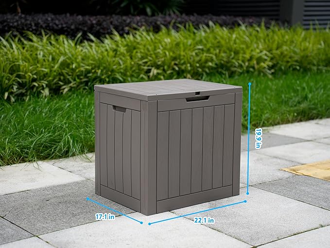 BTEXPERT Set of 2, Indoor Outdoor Storage Box, 30 Gallon Resin Deck Container for Package Delivery Patio Furniture Cushions Garden Tools Pool Sports Equipment UV Resistant Waterproof Lockable