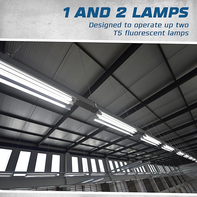 Replacement for Keystone KTEB-114-1-TP-FC 1 Lamp T5 Electronic Fluorescent Ballast with Normal Light Output | 120V Input with Rapid Start Operation | 0.95 Ballast Factor, UL-Approved