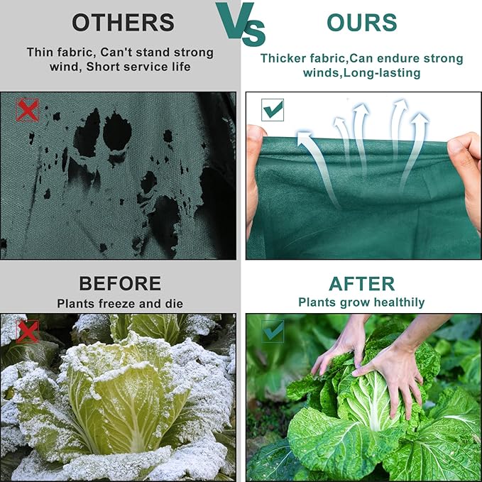 NNG 10x30ft Plant Covers Freeze Protection Frost Blankets 1.35oz/yd² Non-Woven Fabric Floating Row Cover Plant Blanket Protector Garden Winterize for Winter Outdoor Plants,Vegetables
