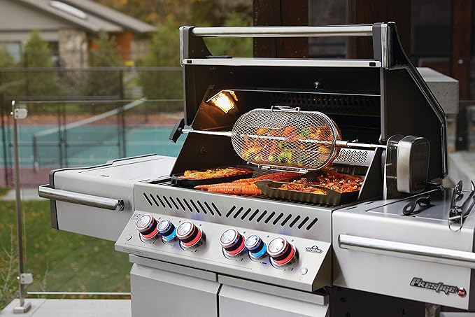 Napoleon PRO500RSIBNSS-3 Prestige PRO 500 RSIB Natural Gas Grill, sq.in, Stainless Steel