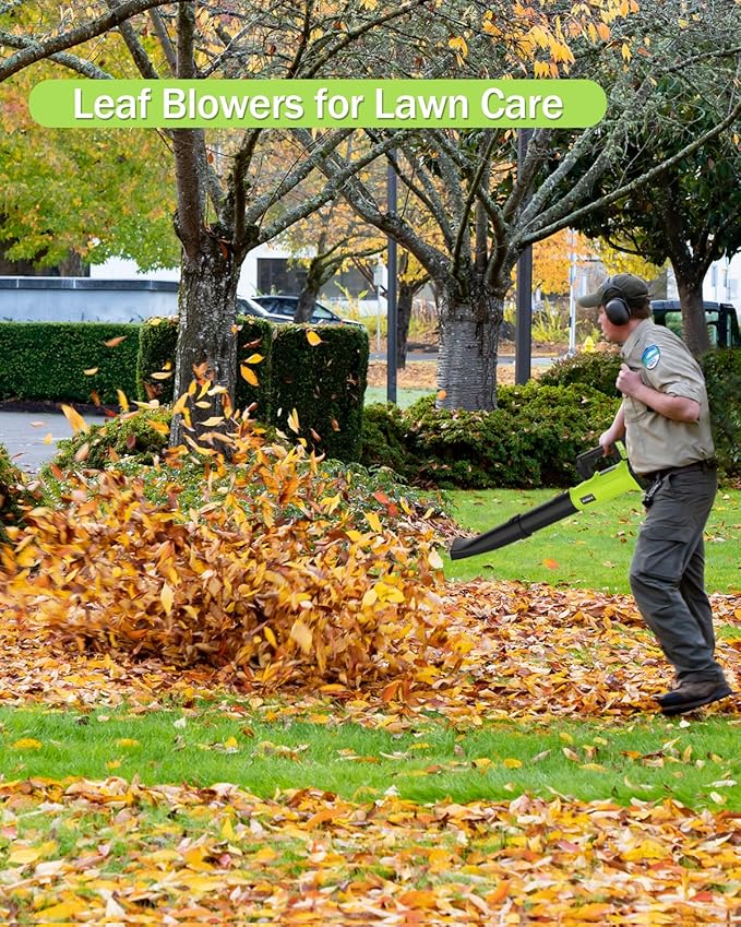 Leaf Blower Cordless | 530 CFM & 170 MPH | 2 Batteries and Fast Charger | 20V Powerful Lightweight Electric Cordless Leaf Blowers for Lawn Care, Yard