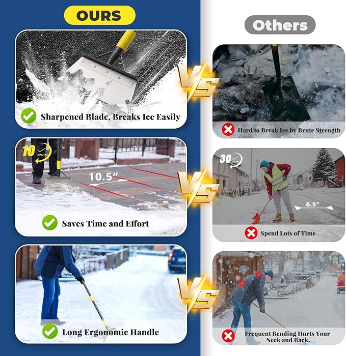 74" Garden Flat Scraper, Multifunctional Cleaning Shovel, Heavy Duty Manual Weeder Metal Floor Scraper Garden Tool for Lawn Digging, Weeding, Scraping, Ice Remove, Edging