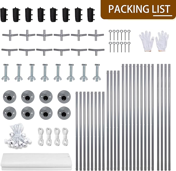 Nuturelly 10x20 FT Carport,Heavy Duty Carport Canopy with Roll-up Windows, Portable Garage with Removable Sidewalls & Doors, Car Canopy with All-Season PE Tarp for Car, Truck, Boat(White)