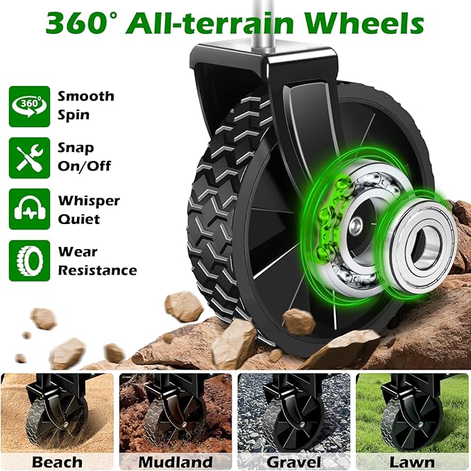 Collapsible Wagons Carts Foldable Wagon, Foldable Wagon Cart with Wheels, Folding Wagons for Beach Camp Sports Garden, 2 Cup Holders/Lightweight Portable/Black/360 LBS