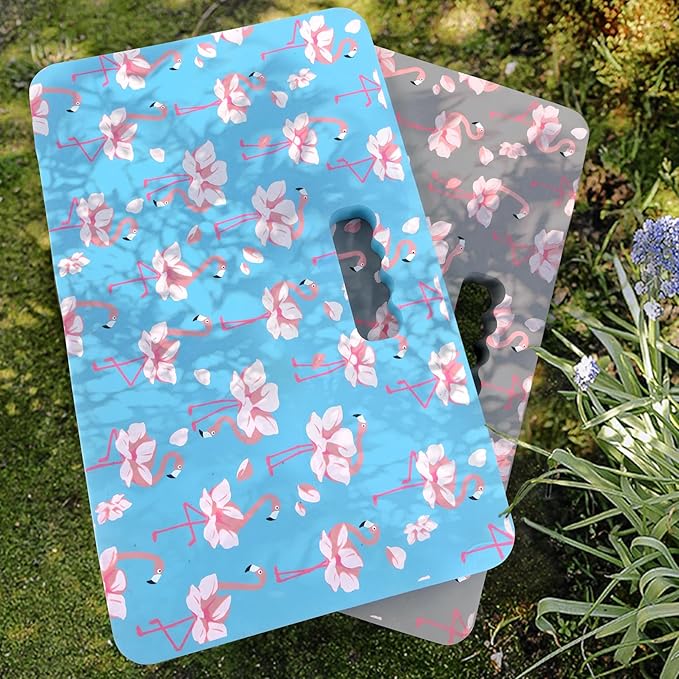 Gardening Kneeling Pad 2 Pack, Extra Thick Kneeling Cushion with Print, Comfy Kneeling Pads Resist Water, Durable and Shock Absorbent, Gardening Knee Pads for Women, Baby Bath, Yoga, Repair