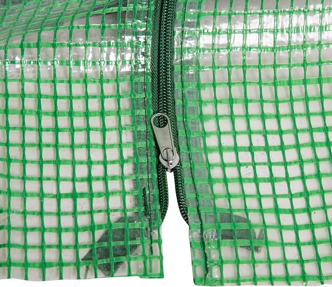 Outsunny 6' x 3' x 3' Mini Greenhouse with Zippered Doors & Roll-up Windows, Portable Plant Hot House with Durable PE Cover, Water Resistant, UV Protected for Outdoor Flowers, Vegetables, Green