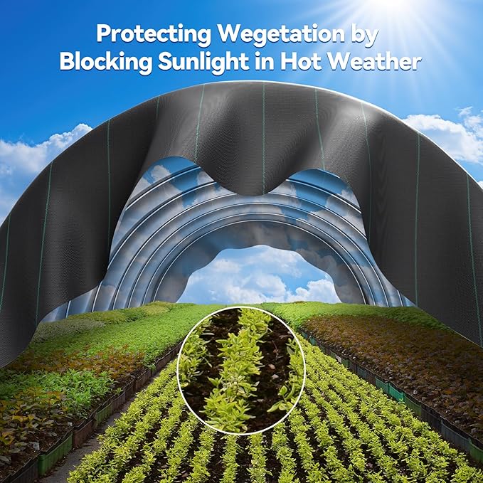 6ftx100ft Weed Barrier Landscape 3.2oz Fabric Heavy Duty, Woven Weed Control Cloth, Woven Geotextile Fabric for Underlayment, Gardening Ground, Commercial Driveway Weed Block Cover Mat