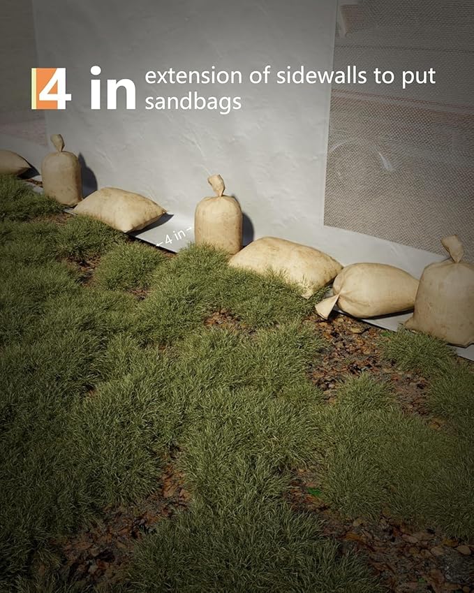 13X20Ft Waterproof Carport Canopy with Roll-Up Mesh Windows & Double Zipper Doors, 200g PE Tarp Cover for Cars, Trucks, SUVs, RVs, Boats & Outdoor Equipment Storage, White