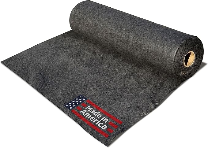 Heavy-Duty Sandbaggy Non-Woven Geotextile Landscape Fabric Roll, Made in USA, Lightweight Weed Barrier, UV Protected, 100 Lb Tensile Strength, French Drain, Erosion Control (17.5 ft x 50 ft Roll)