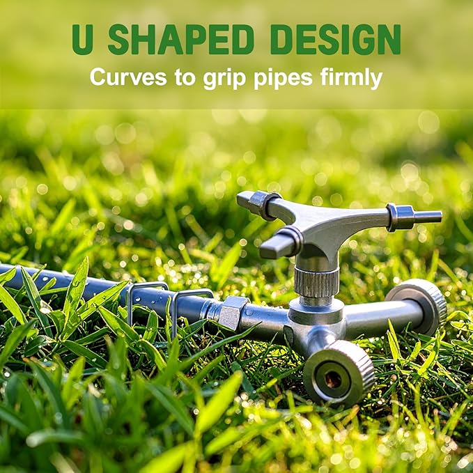 6 Inch Garden Stakes, 50 Pack Landscape Staples Anti-Rust 11 Gauge Galvanized Ground Stakes Pins for Yard Fabric, Lawns, Weed Barriers, Landscape Fabrics, Irrigation Hose