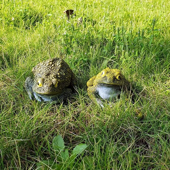 Frog Toad Sculptures Garden Statues Yard Art Resin Decorations Outdoor Outdoor Toad Figurine for Gardens, patios and lawns