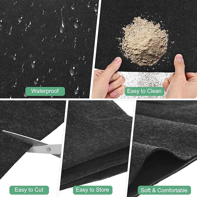 Outdoor Storage Shed Mat, 6x8.2 FT Waterproof Small Shed Flooring Mat for Patio Furniture Floor Protecting from Wear/Liquid/Dust/Oil, Non-Slip Carport Pad [Grey]