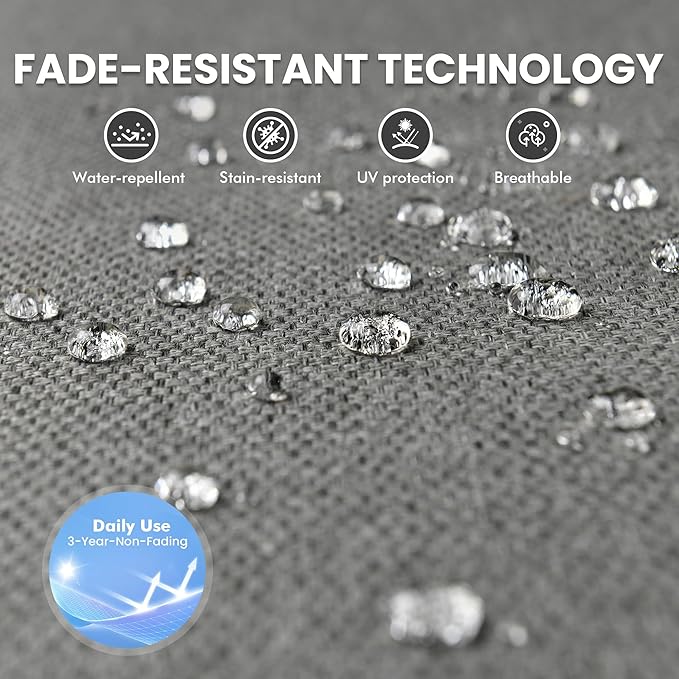 Outdoor Sectional Patio Furniture Set with Fire Pit Table and Glowing Table,6 Pieces Wicker Conversation Sets L Shaped Couch Out Door Sofa Set Outside Furniture for Garden Deck Yard,Dark Grey