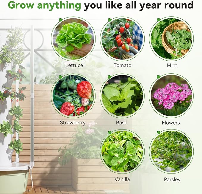 BAOSHISHAN 211pcs Hydroponic Pods Kit: 40 Baskets, Sponges, Domes, 50 Labels, 1 Waterproof Marker for All Brands