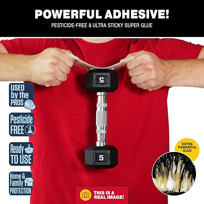 Catchmaster Roach Trap Glue Boards 6-Pk, Adhesive Bug Catcher, Insect & Roach Killer, Scorpion, Spider, Cricket, & Cockroach Traps for Home, Bulk Glue Traps for House & Garage, Pest Control for Home