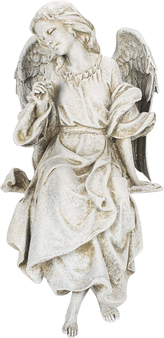 Joseph's Studio by Roman, 12.75" H Sitting Angel Garden Statue, Outdoor Decor