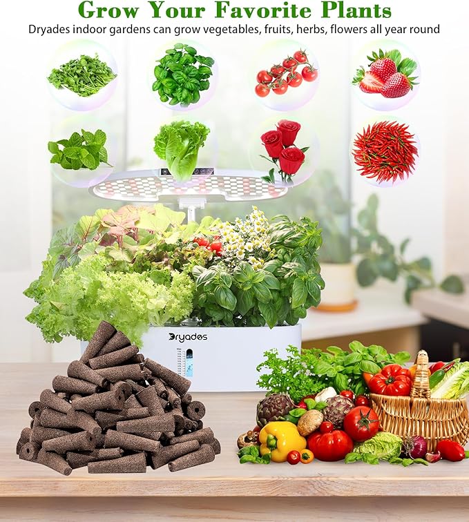 110 Pcs Seed Pod Kit for Aerogarden with 55 Grow Sponges, 54 Pot Lables &1 Tweezer, Grow Anything Kit for Indoor Hydroponics Growing System, Replacement Root Growth Sponges for Aero Garden iDOO...