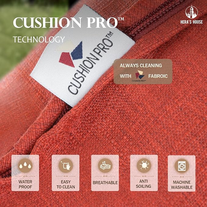 HERA'S HOUSE 5 Piece Patio Furniture Set, 2 x Leg Chair, 2 x Ottoman, 1 x 3-Seat Sofa, All Cushioned 7 Seats Metal Outdoor Conversation Set for Lawn Garden Backyard