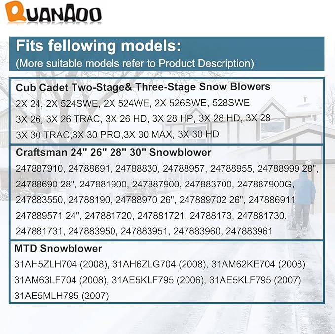 Auger Control Cable 946-04230B for Cub Cadet Craftsman Troy-Bilt MTD Yard-Man Snow Blowers Replace 746-04230 746-04230A 946-04230 946-04230A Auger Clutch Cable